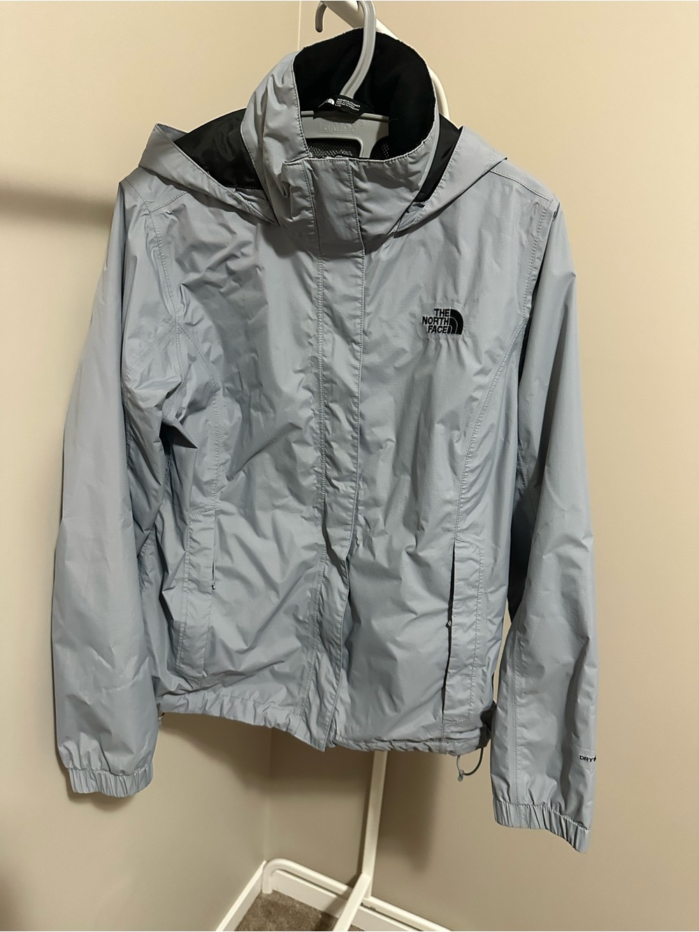 The North Face Women's Light Gray Hooded Ski Jacket